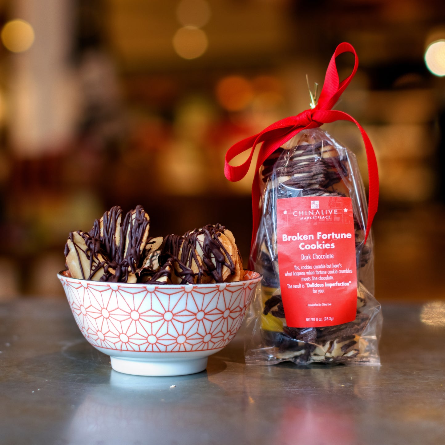 Broken Fortune Cookies & Dark Chocolate