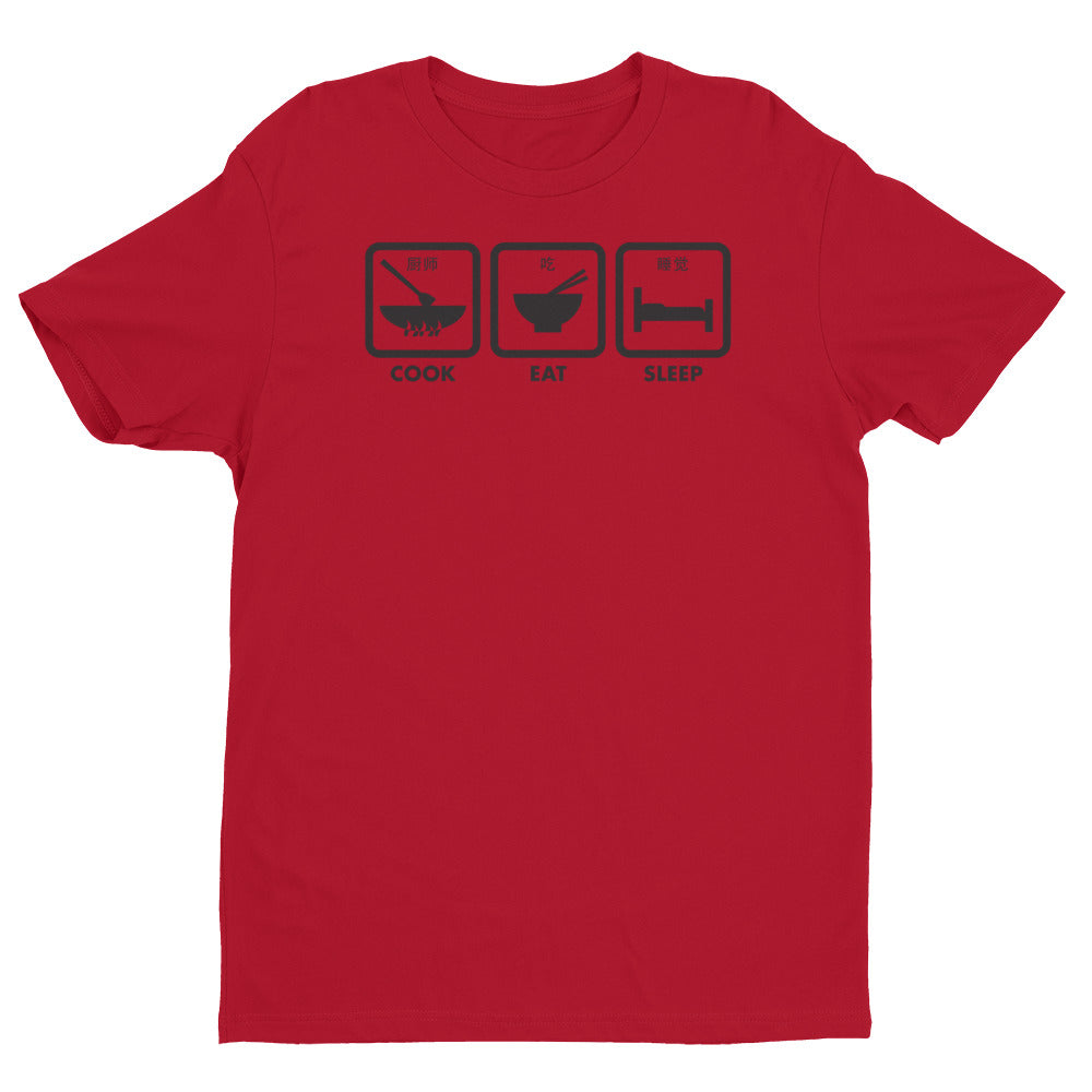 China Live Signature Short Sleeve T-shirt: COOK | EAT | SLEEP
