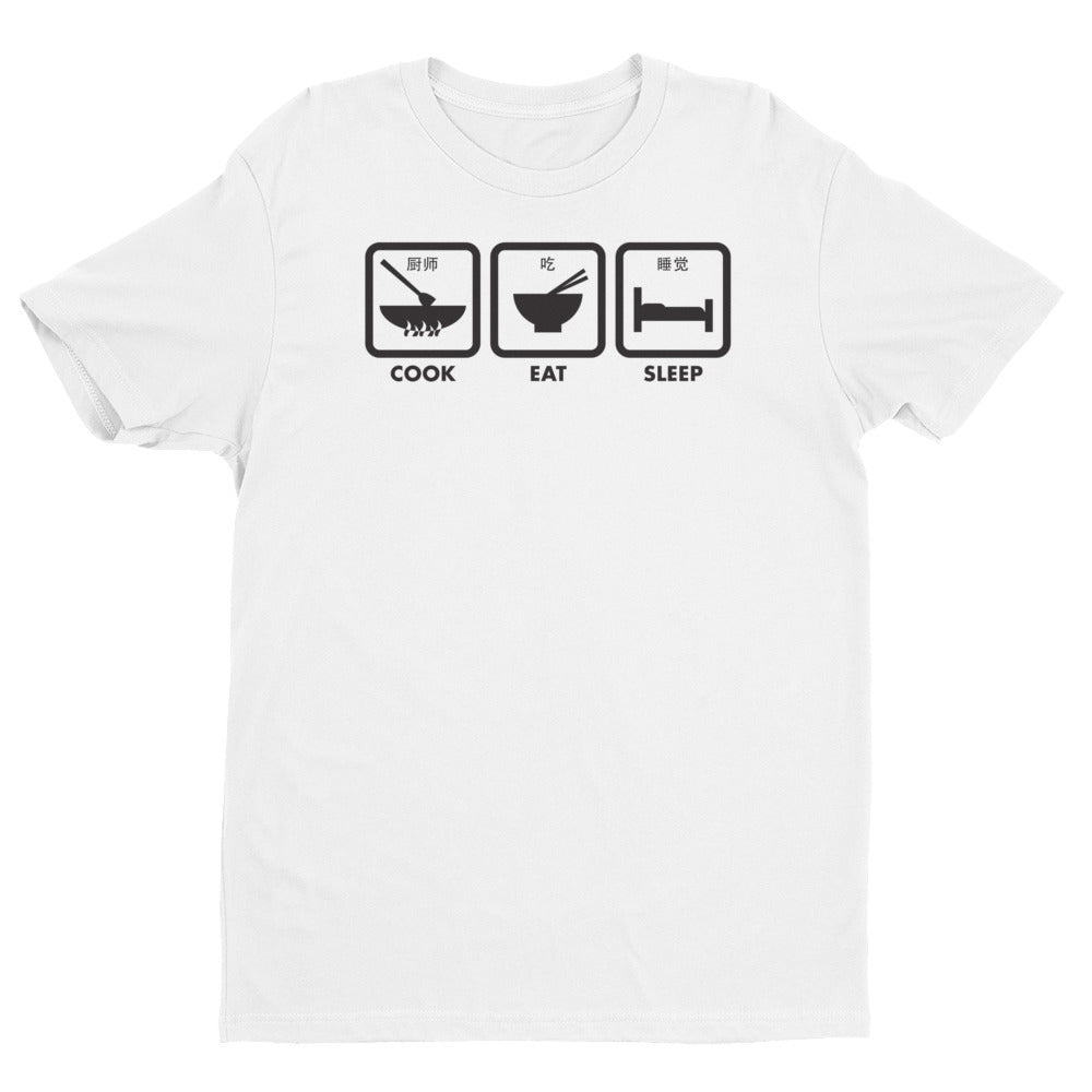 China Live Signature Short Sleeve T-shirt: COOK | EAT | SLEEP